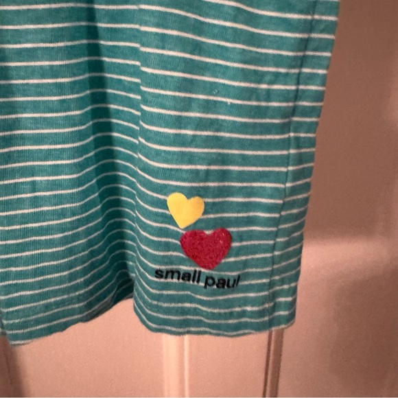 Small Paul Girls One Piece Romper Green With White Stripes Size 4T NWOT - Picture 4 of 13